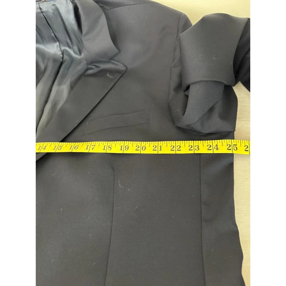 Brooks Brothers Madison Fit Blazer Blue Gold Buttons 48L